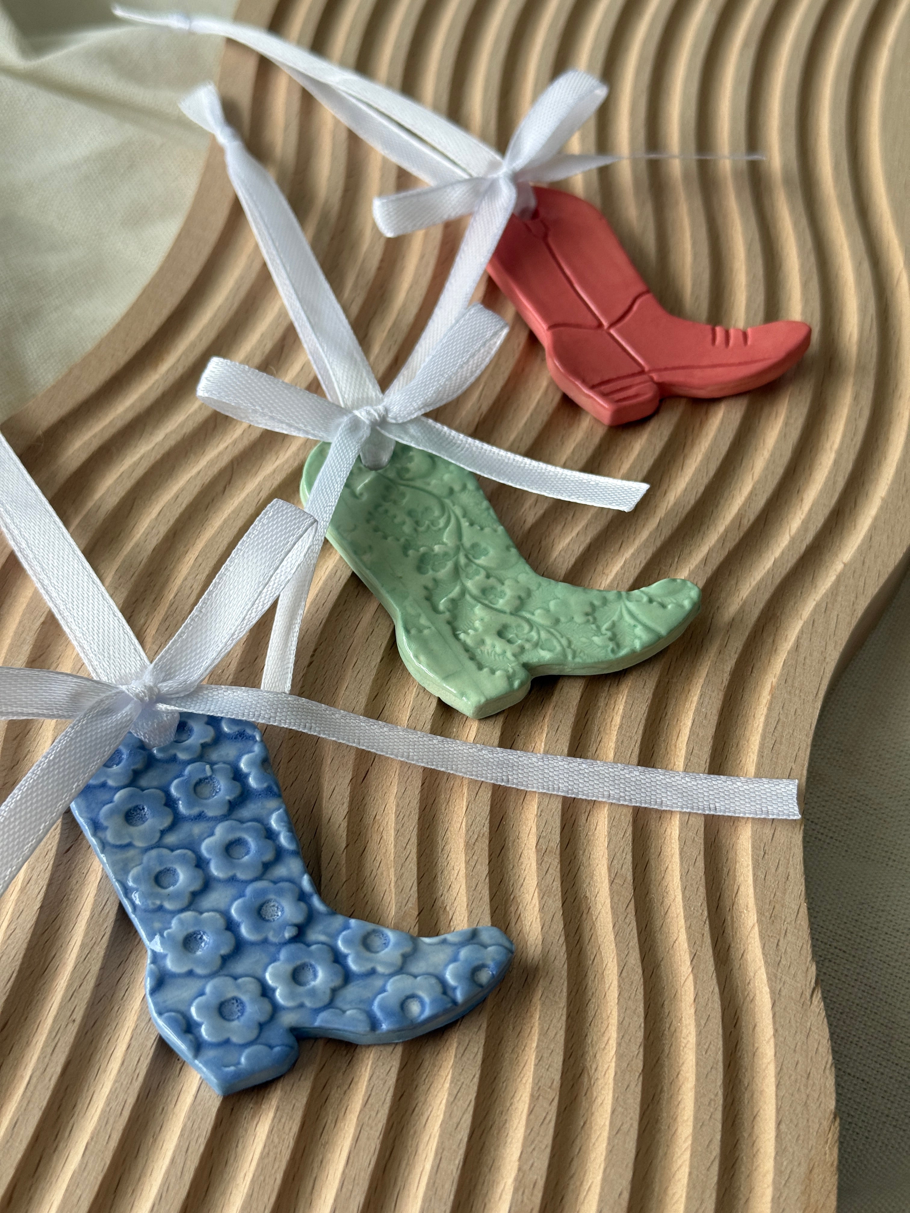 Bow Cowboy Boot Ornament